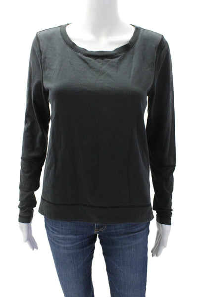 Lululemon Womens Crew Neck Long Sleeve Pullover Sweatshirt Faded Black Size M