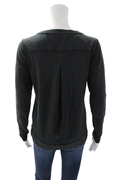 Lululemon Womens Crew Neck Long Sleeve Pullover Sweatshirt Faded Black Size M