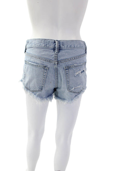 We The Free Women's Five Pocket Distress Medium Wash Cut-Off Shorts Size 25