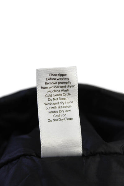 Athleta Womens Ribbed Collar Drawstring Waist Detail Windbreaker Black Size S