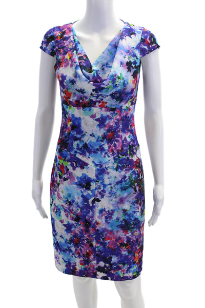 Blank NYC Womens Textured Sleeveless Zip Multicolor Dotted Dress Blue Size 02