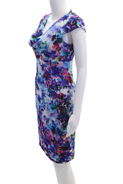 Blank NYC Womens Textured Sleeveless Zip Multicolor Dotted Dress Blue Size 02