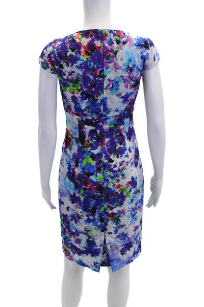 Blank NYC Womens Textured Sleeveless Zip Multicolor Dotted Dress Blue Size 02