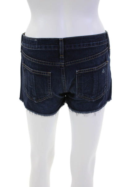 Rag & Bone Jean Womens Catskills Wash Cut Off Jean Shorts Blue Cotton Size 24