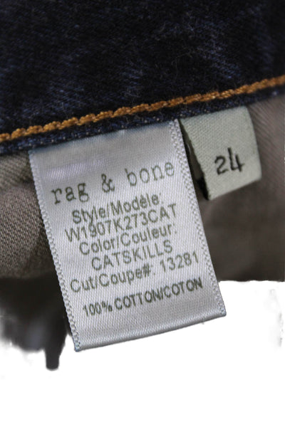 Rag & Bone Jean Womens Catskills Wash Cut Off Jean Shorts Blue Cotton Size 24