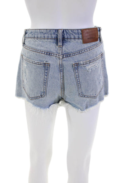 Hidden Womens Denim Zip Up Cut Off Shorts Blue Cotton Size Small