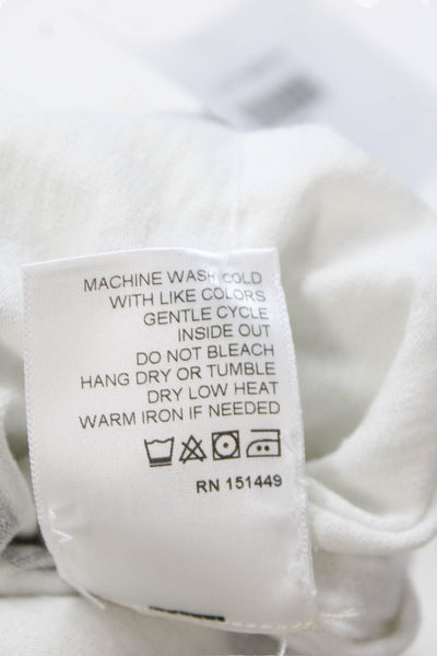 Adaptation Barneys New York Womens Cropped Tee Shirt White Black Size Small