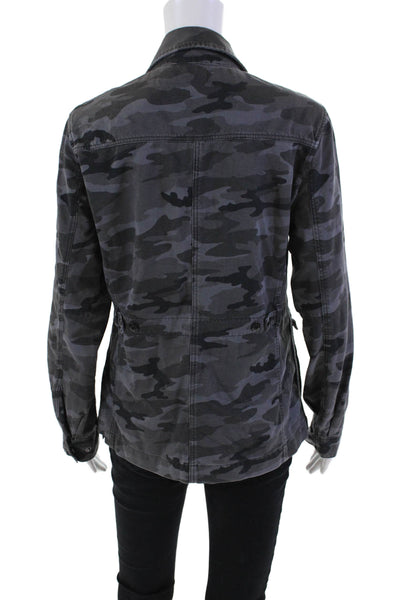 G-One Women's Long Sleeves Button Up Patch Pocket Camouflage Jacket Size S