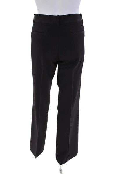 Tahari Womens Wide Leg Flat Front Solid Trousers Dark Purple Size 6