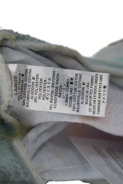 Mara Hoffman Active Womens Cotton Striped High Rise Pants Multicolor Size L