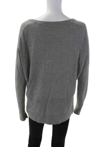 Vince Women's Long Sleeves Button Down Cardigan Sweater Gray Size M