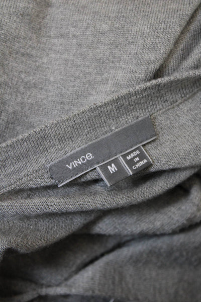 Vince Women's Long Sleeves Button Down Cardigan Sweater Gray Size M