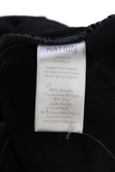 Nation LTD Womens Sleeveless V-Neck Pullover Knee Length Dress Blue Size XS