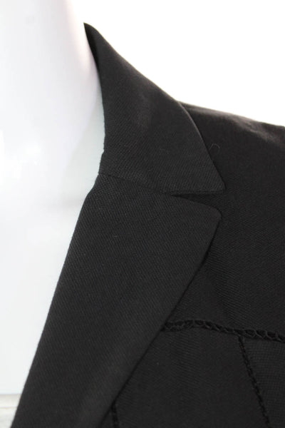 Piazza Sempione Women's Long Sleeves Lined Button Up Jacket Black Size S
