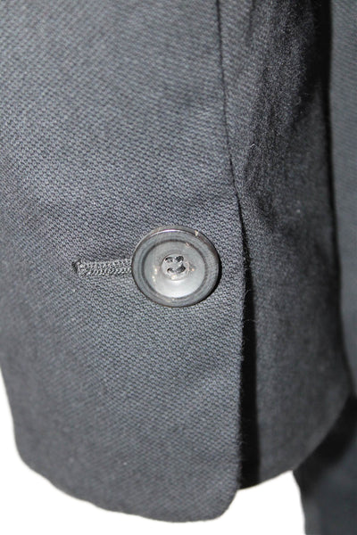 Piazza Sempione Women's Long Sleeves Lined Button Up Jacket Black Size S