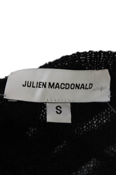 Julien Macdonald Women's Round Neck Long Sleeves Pullover Sweater Black Size S