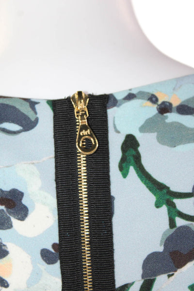 Erdem Women's Round Neck Long Sleeves Tiered Mini Dress Floral Size 4