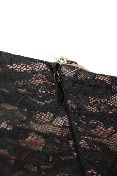 Nanette Lepore Women Strapless Sweetheart Lace Dress Black Size 4