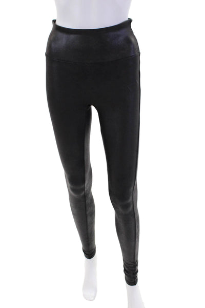 Spanx by Sara Blakely Womens Mid Rise Pull On Leggings Black Size Small