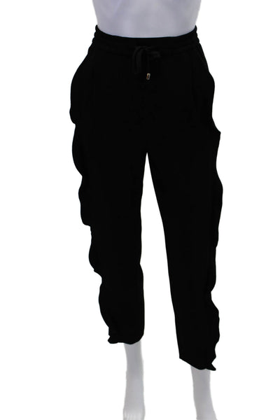 Sonia Sonia Rykiel Womens Elastic Waistband Drawstring Pants Black Size FR 36