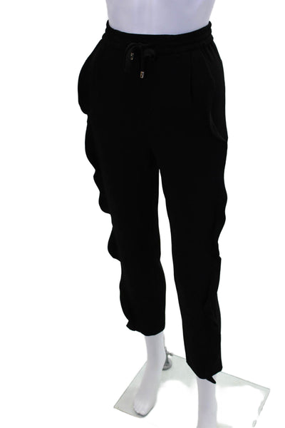 Sonia Sonia Rykiel Womens Elastic Waistband Drawstring Pants Black Size FR 36