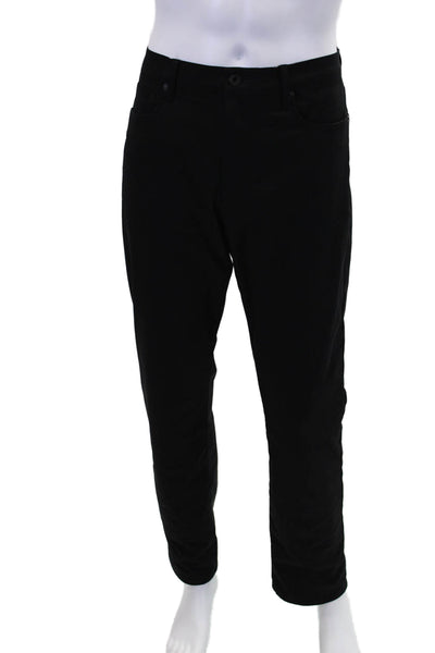 Vince Mens Modern Slim Fit Dylan Flat Front Straight Leg Pants Black Size 34
