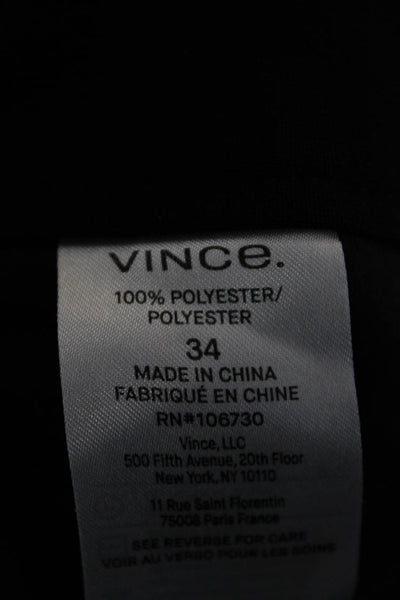 Vince Mens Modern Slim Fit Dylan Flat Front Straight Leg Pants Black Size 34