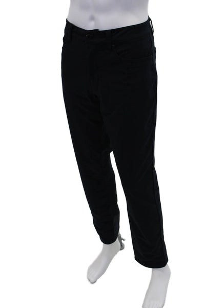 Vince Mens Dylan Modern Slim Fit Flat Front Straight Trouser Pants Navy Size 34