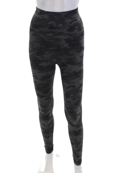 Spanx Womens Camouflage Print Pull On Mid-Rise Ankle Leggings Gray Size S