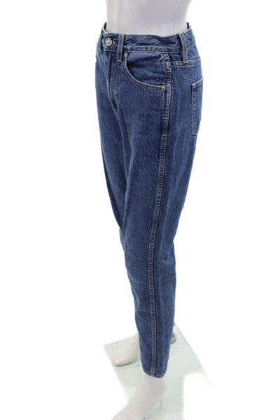 Slvrlake Womens Cotton Buttoned Paneled Detail Skinny Jeans Blue Size 25