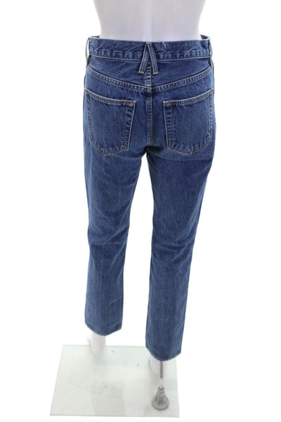 Slvrlake Womens Cotton Buttoned Paneled Detail Skinny Jeans Blue Size 25