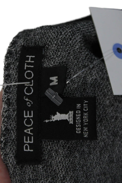 Peace of Cloth Womens Cotton Abstract Printed Tight Knit Blouse Gray Size M