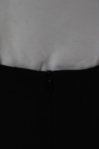 Yansi Fugel Womens Back Slit Knee Length Pencil Skirt Solid Black Size 10