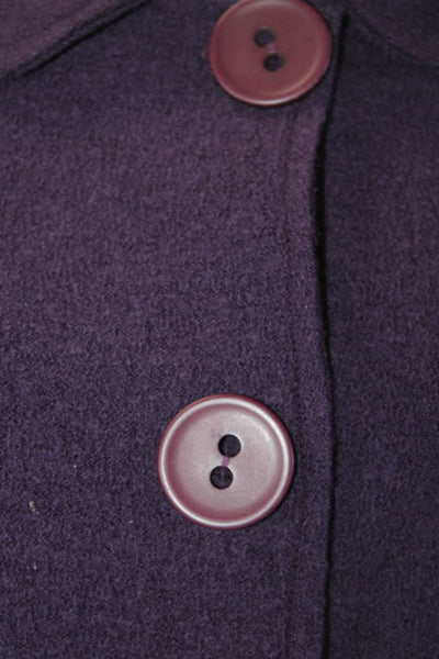 Eva Tralala Womens Wool Teardrop Detail Skirt And Jacket Set Purple Size 23