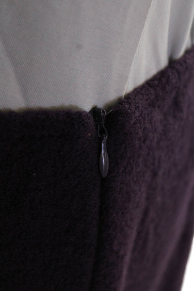 Eva Tralala Womens Wool Teardrop Detail Skirt And Jacket Set Purple Size 23