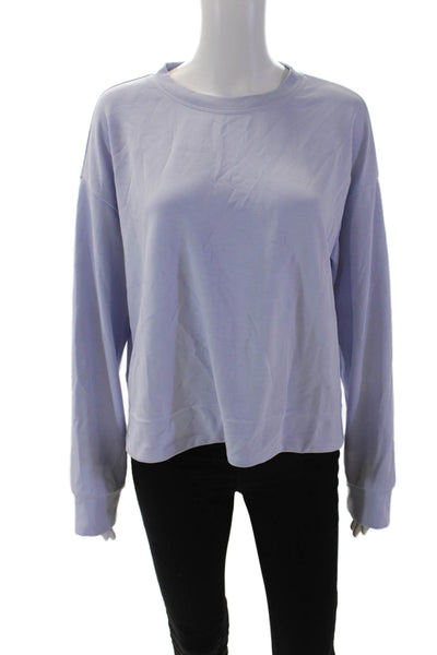 Athleta Womens Crew Neck Long Sleeve Casual Sweatshirt Lilac Purple Size L