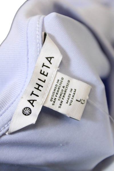 Athleta Womens Crew Neck Long Sleeve Casual Sweatshirt Lilac Purple Size L