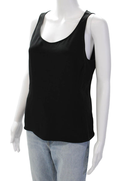 Armani Collezioni Womens Scoop Neck Side Zip Sleeveless Tank Top Black Size 10