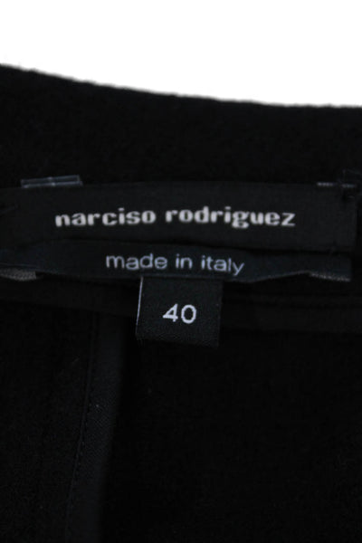 Narciso Rodriguez Womens Wool Full Back Zipped Straight Skirt Black Size EUR 40