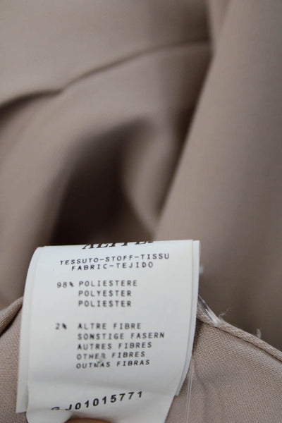 Philosophy di Alberta Ferretti Womens Pleated Straight Skirt Beige Size 4