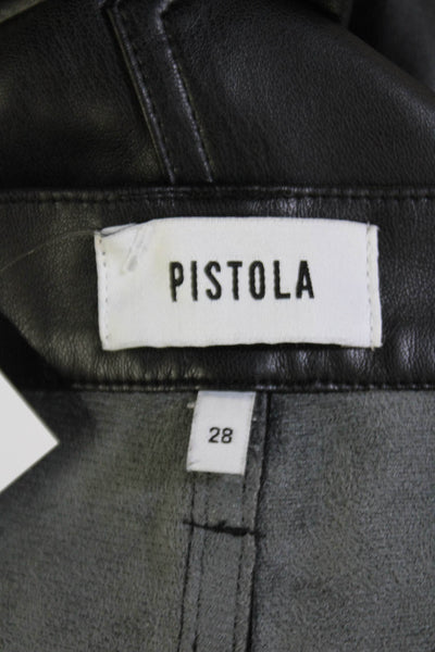 Pistola Womens Zip Button Lined Wide Leg Dress Pants Black Size EUR 28