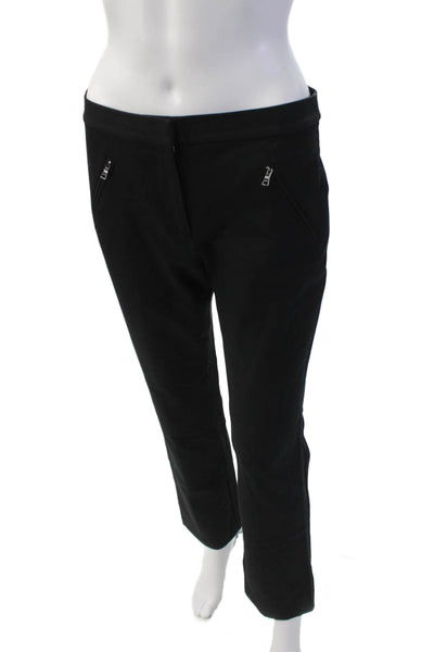 Rebecca Taylor Womens High Rise Bootcut Leg Trouser Pants Black Size 4