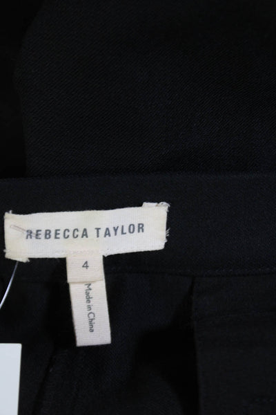 Rebecca Taylor Womens High Rise Bootcut Leg Trouser Pants Black Size 4