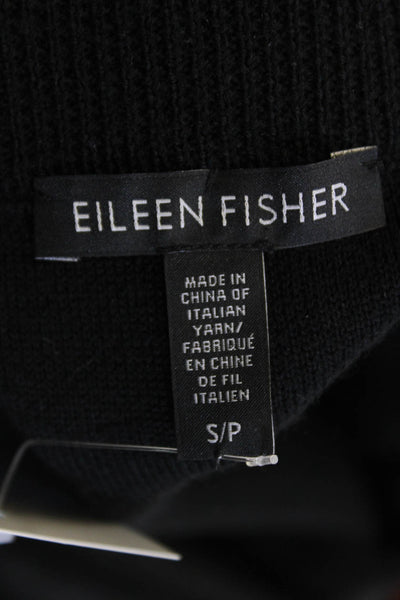 Eileen Fisher Womens Merino Wool Striped Knit Skirt Gray Black Size S