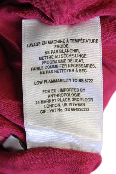 T.LA Women's Round Neck Sleeveless Slit Hi-Lo Hem Tunic Blouse Red Size M