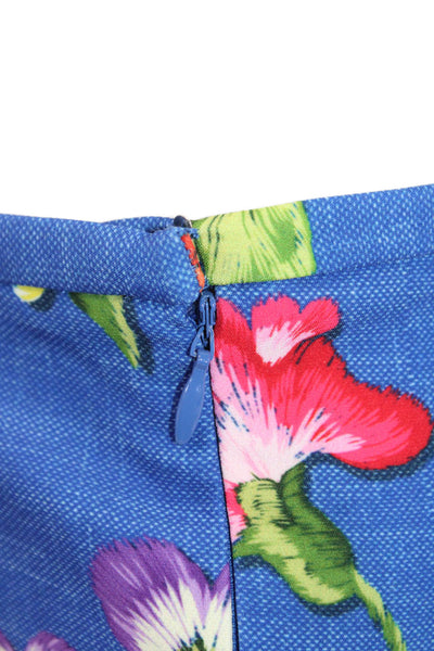 J. Mclaughlin Women's Hook Closure Flat Front Straight Leg Pants Floral Sz 12