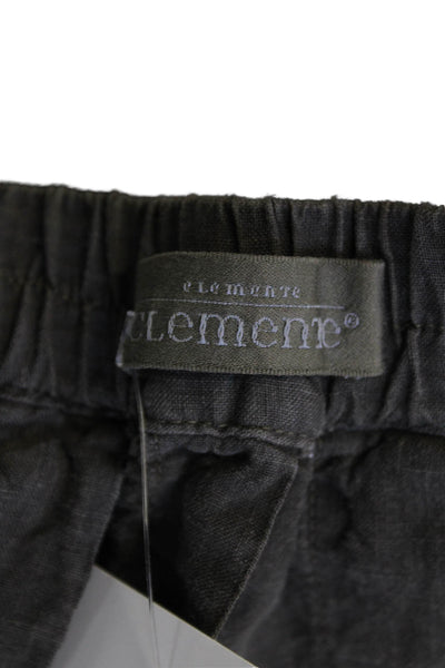 Clemente Womens Elastic Waist Unlined Pockets Bubble Hem Midi Skirt Brown Size 2