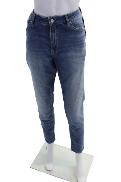 Mavi Jeans Womens Cotton Zip Button Skinny Denim Jeans Blue Size EUR 32