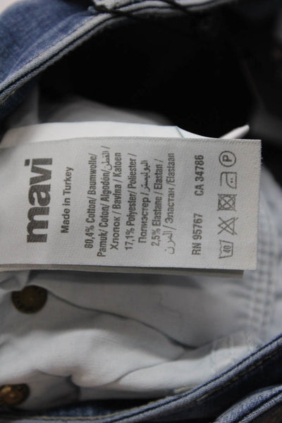 Mavi Jeans Womens Cotton Zip Button Skinny Denim Jeans Blue Size EUR 32