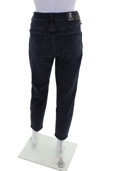 Mavi Jeans Womens Zip Button Lined Skinny Leg Beaded Gem Jeans Dark Blue Size EU